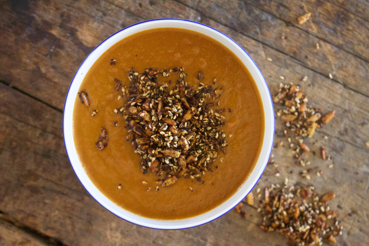 Sweet Potato Soup with Sumac Crumble