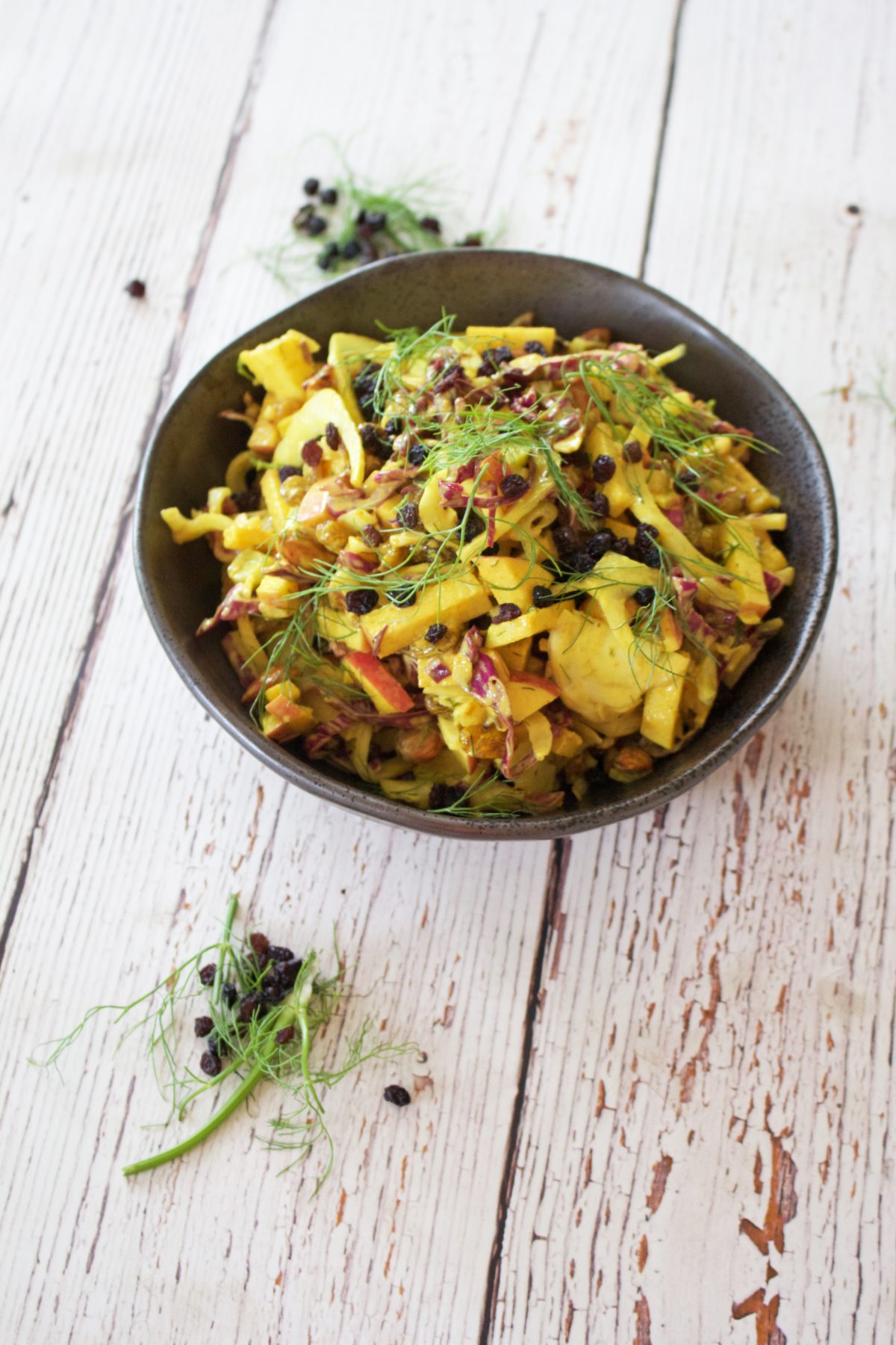 Fennel, Apple and Red Cabbage Slaw