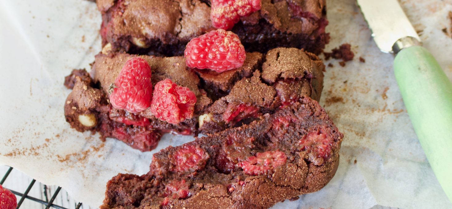 Raspberry & Macadamia Nut Brownies