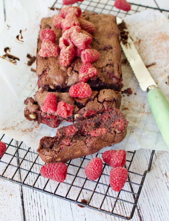 Raspberry & Macadamia Nut Brownies