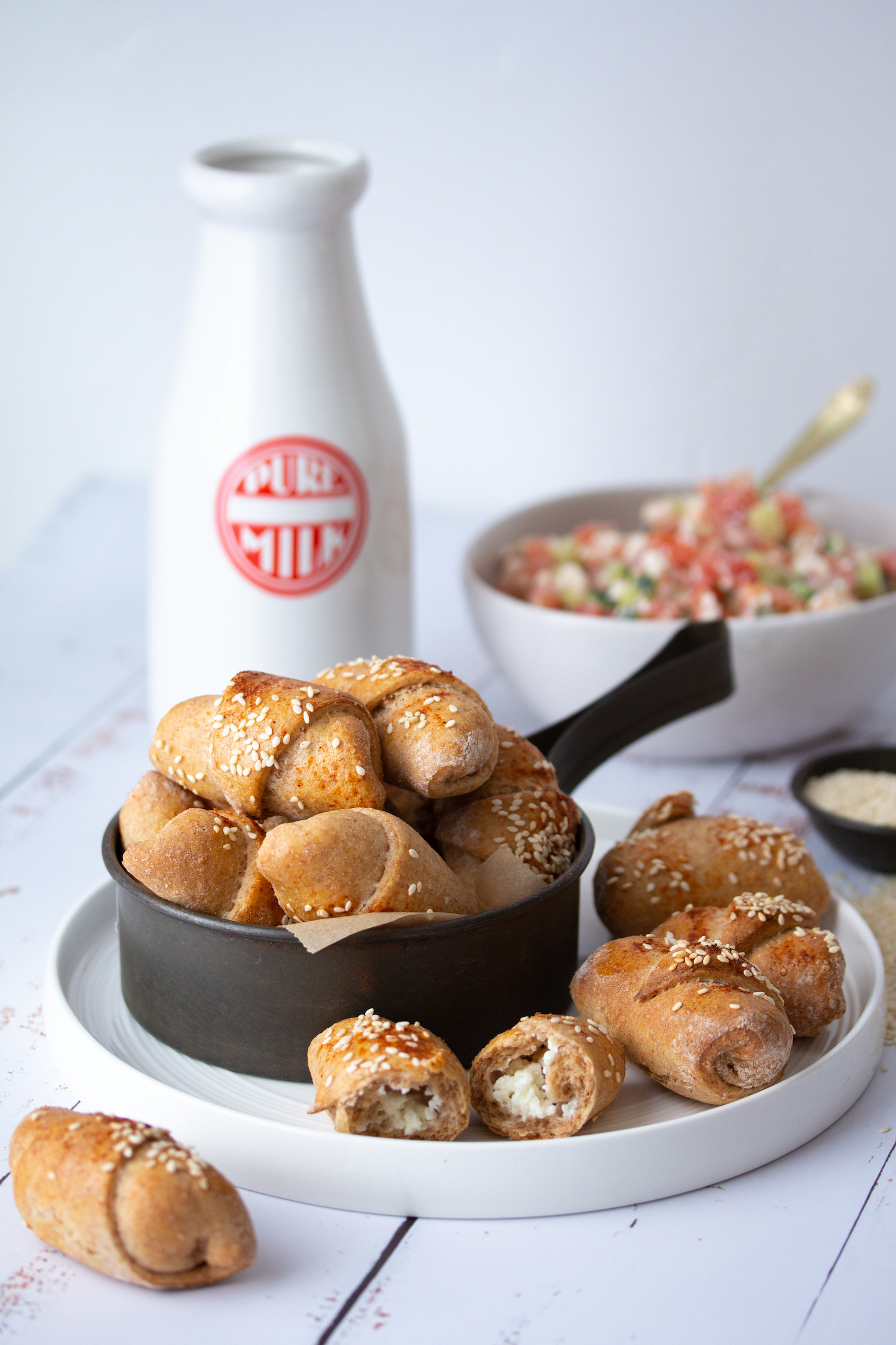 Spelt Feta Cheese Rolls Danielle Minnebo